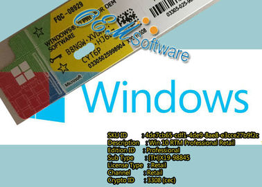 マイクロソフトWin10プロ64かまれたOemのパックのGenunie Windows 10プロ プロダクト キー