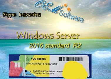 パックのWindowsサーバー2016 R2標準的なキーOEMソフトウェアCoaのステッカー免許証を細くして下さい