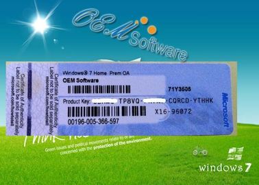 米国元のWindows 7プロOemのキー、Windows 7の家の優れた活発化のキーCoa