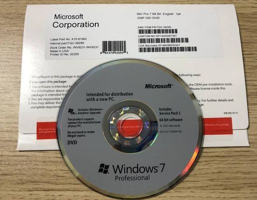 PCのラップトップはDvdのパックCOA Windows 7の専門箱を密封した